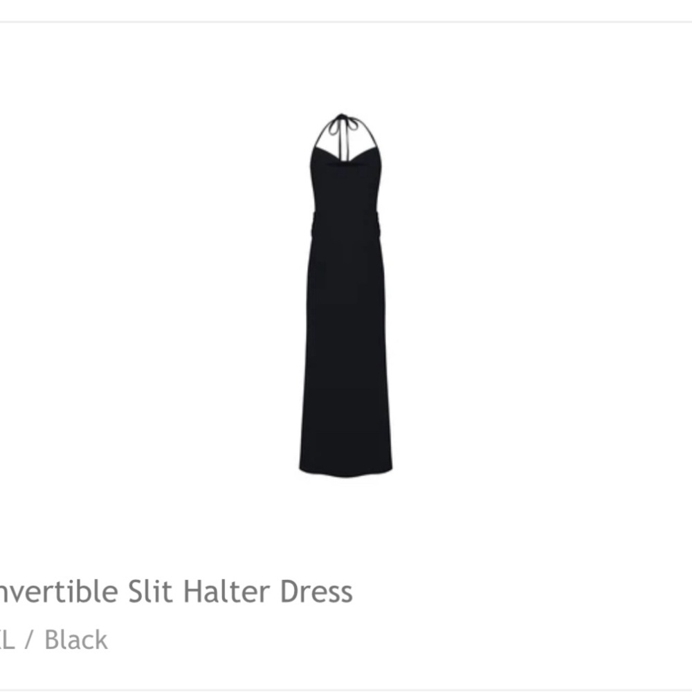 Brandon Blackwood Studio Convertible Slit Halter Dress